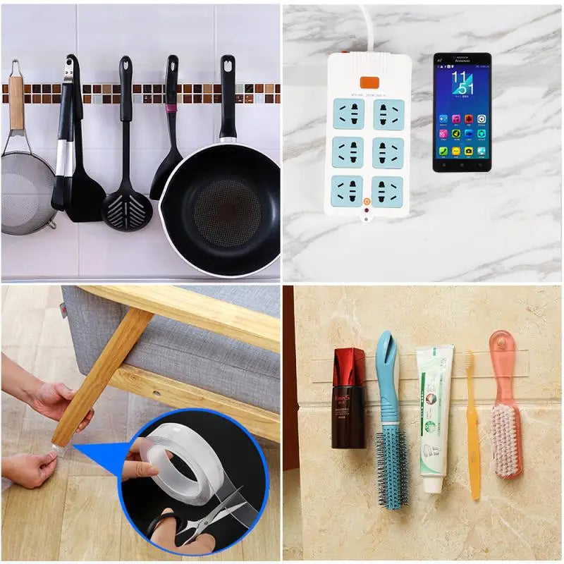 Clear adhesive tape for home use